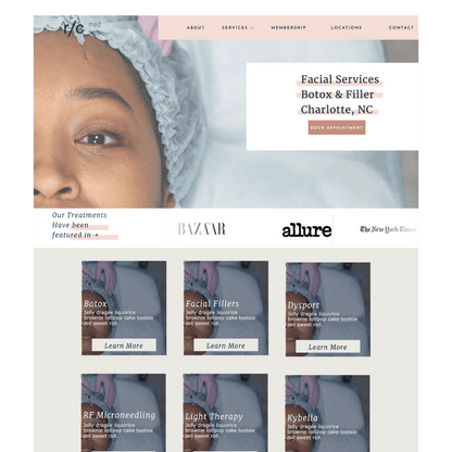 Elevate Showit Template for MedSpas - Reval Creative