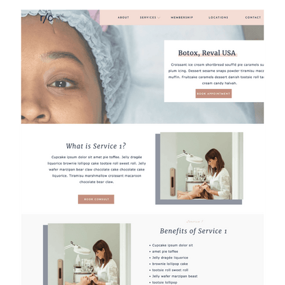 Elevate Showit Template for MedSpas - Reval Creative