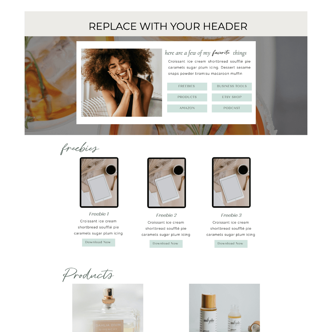 Favorite Things Add On Showit Template - Reval Creative