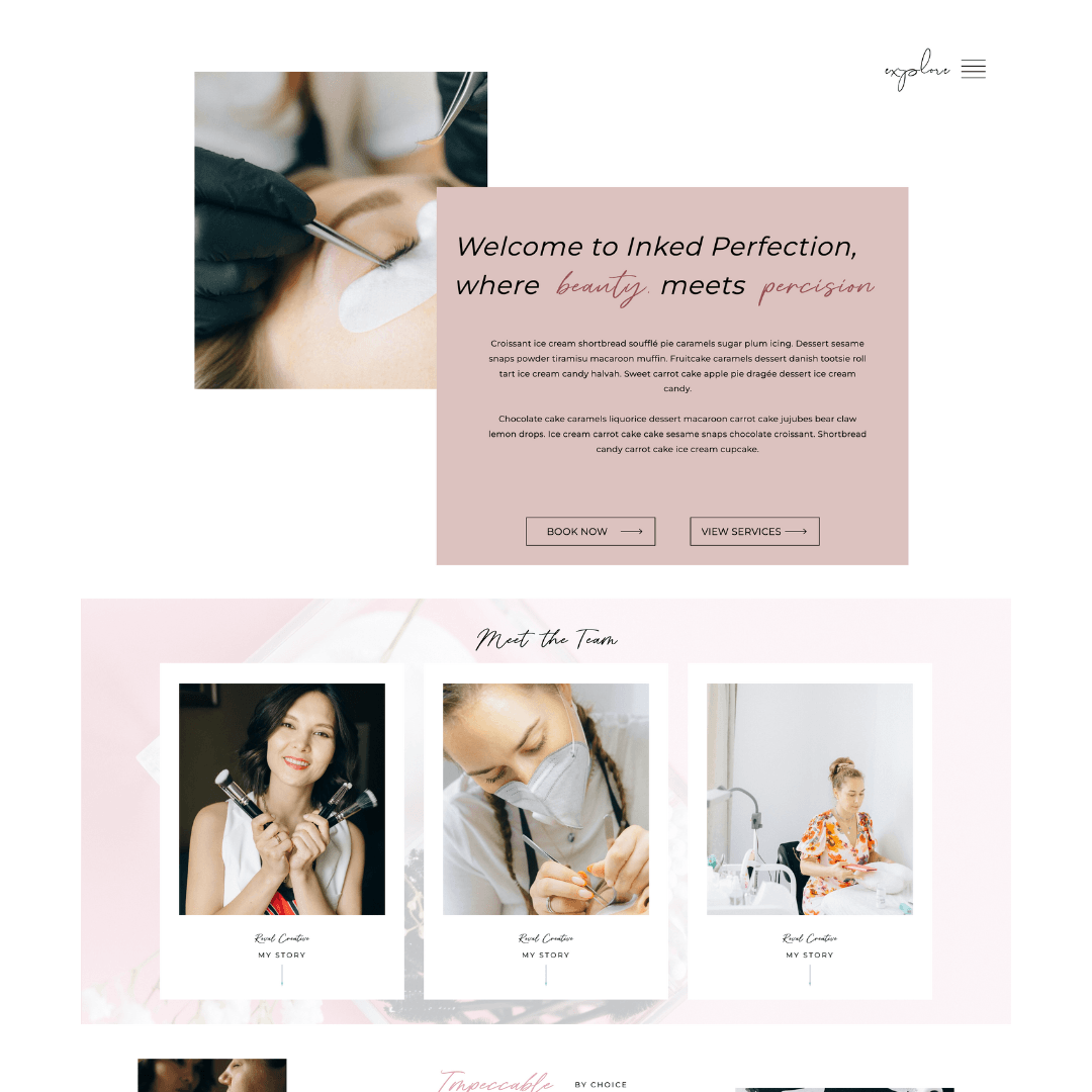 Precision Showit Template - Reval Creative