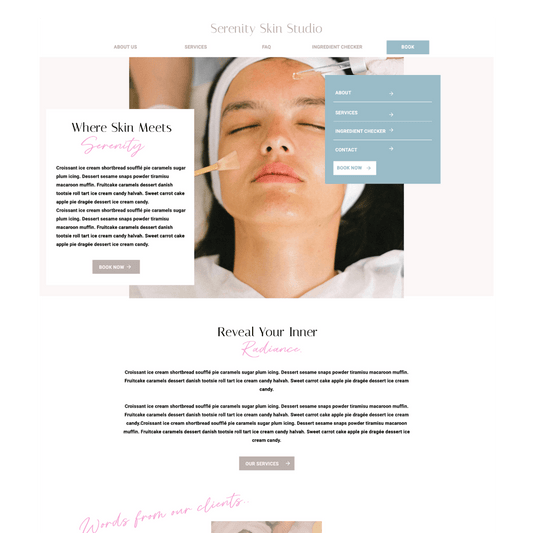 Serenity Showit Template - Reval Creative