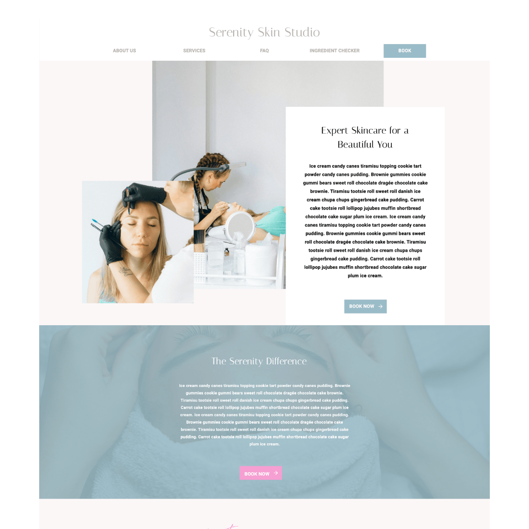 Serenity Showit Template - Reval Creative